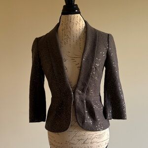 Banana Republic Sequin-Embellished Gray Blazer